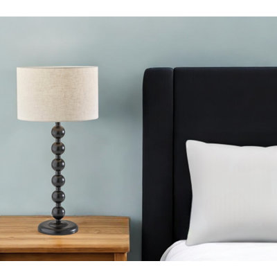 Lampe de table en bois massif Levy