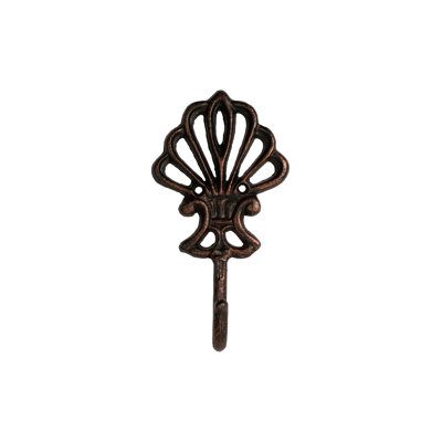 Iron Wall Hook - FantasHome Wall Mounted Cast Iron Home Décor Single Hook (Fleur De Lis)