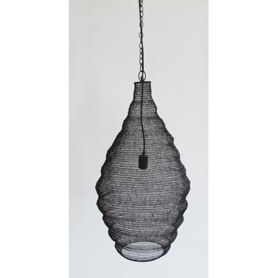 Luminaire suspendu panier transitionnel 1 lumière noir