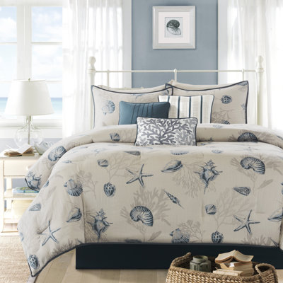 Ensemble d'édredon en satin de coton 7 pièces Bayside