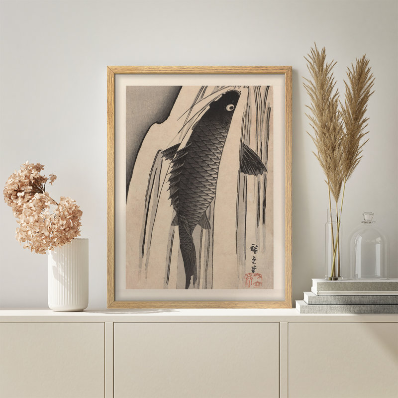 "Carpe sautant par-dessus les vagues", Naturel, H 14 po x l 11 po
