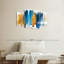 «Blue and Gold Abstract», reproduction sur toile-92761151