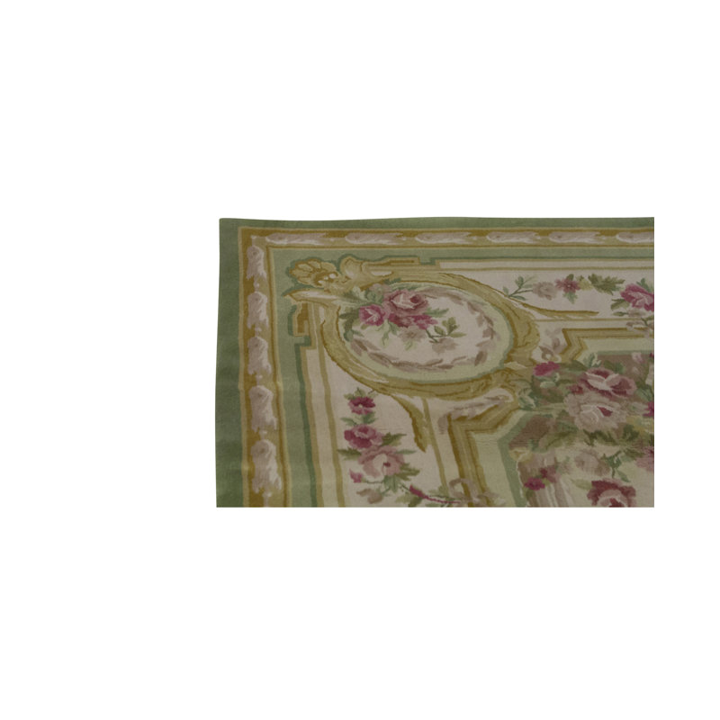 Tapis oriental en laine noué à la main en rouge / jaune / beige