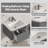 24” Single Wall-Mounted Bathroom Vanity With Ceramic Top, Floating Cabinet with Soft-Close Drawer, Gray