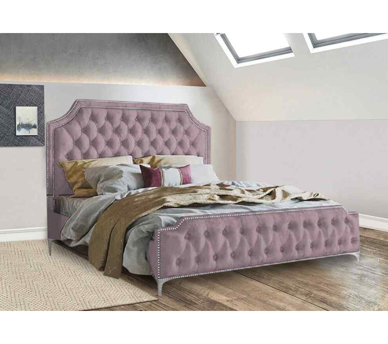 Upholstered Bed, Single (3'), Pink