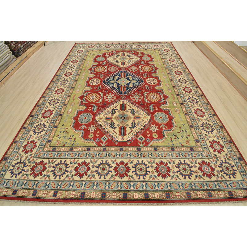 One-of-a-Kind 9'10'' X 13'2'' New Age Wool Area Rug in Red