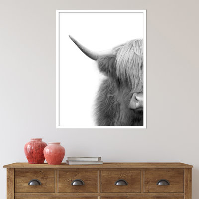 «Hey Dude Highland Cow Crop» par The Creative Bunch Studio - reproduction de cadre photo