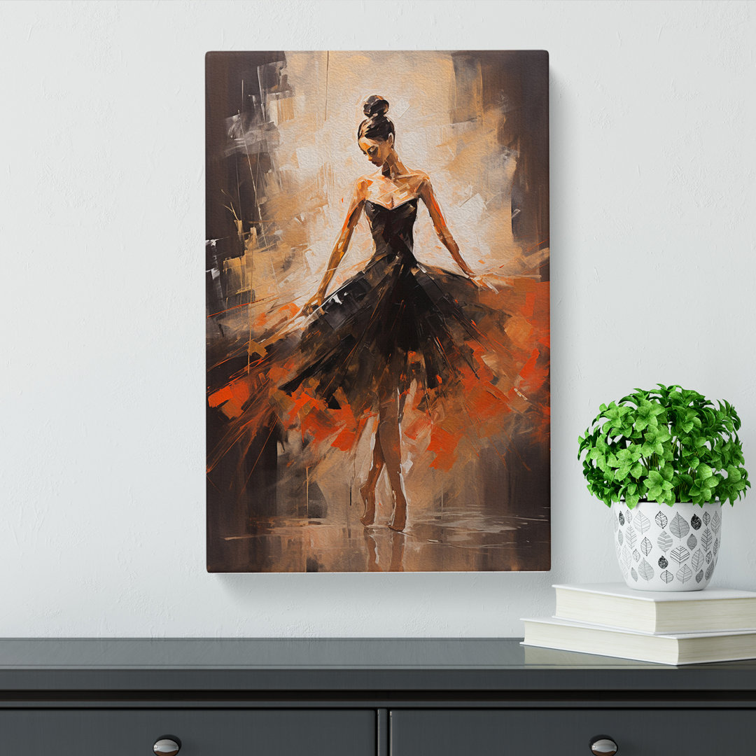 Ballet Dancer Gestural - Wrapped Canvas
