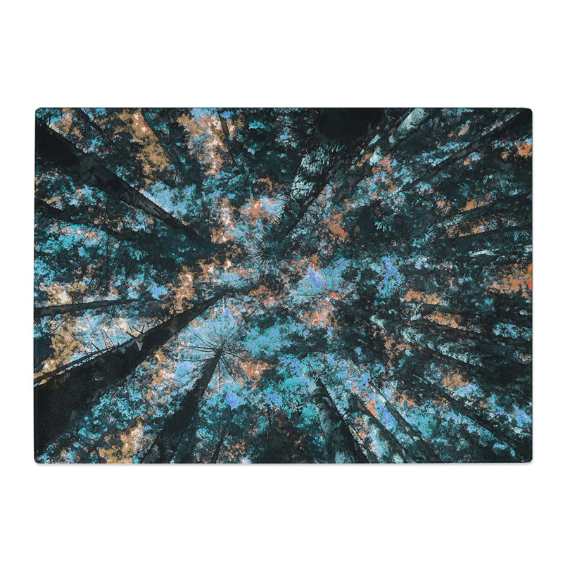 Tempered Glass Redwood Forest California Chopping Board, 39 cm W x 28.5 cm L