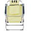 Chaise de plage en aluminium jaune souple avec revêtement en polyester 600D, dossier réglable et capacité de charge de 100 kg