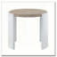 Table de bout en chêne et blanc avec base luge