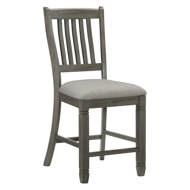Ensemble de chaises à hauteur de comptoir, ensemble de 2 chaises rembourrées en bois de style classique