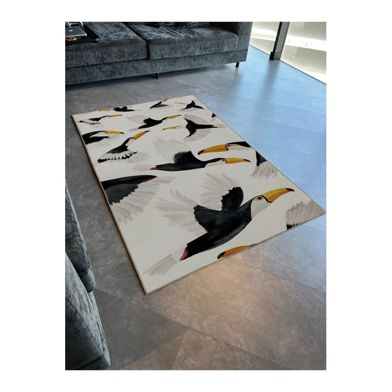 Tapis décoratif lavable à la machine Flying, Rectangle 2 pi 6 po x 4 pi 11 po