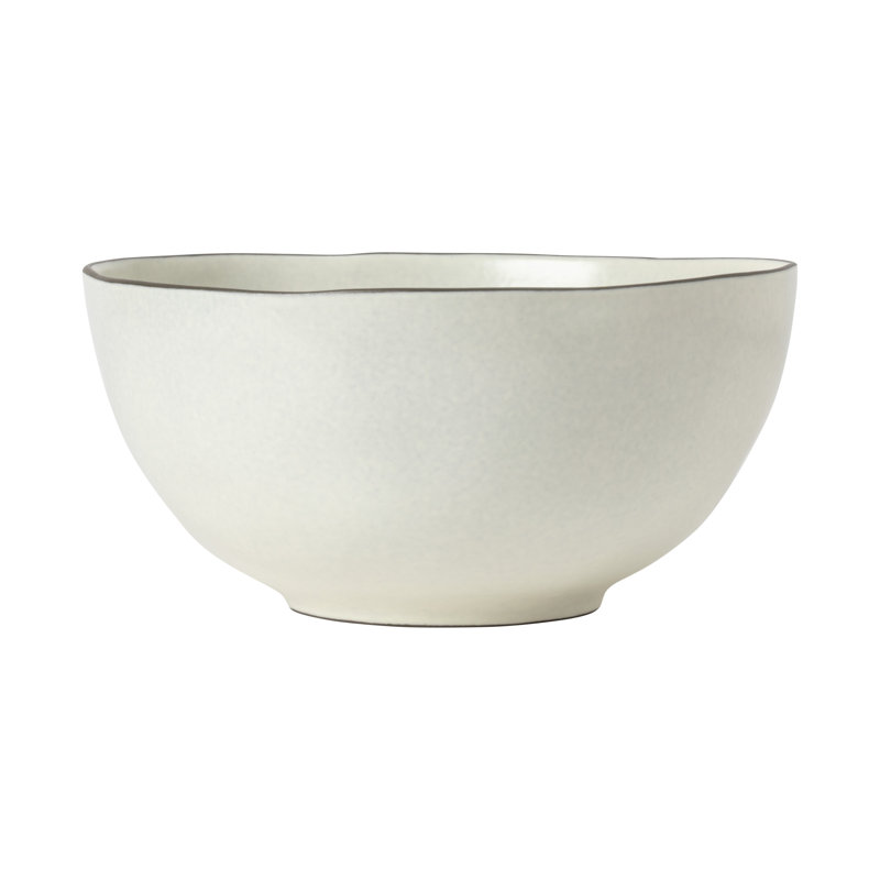 Stacked Organic Serving Bowl, Salt White