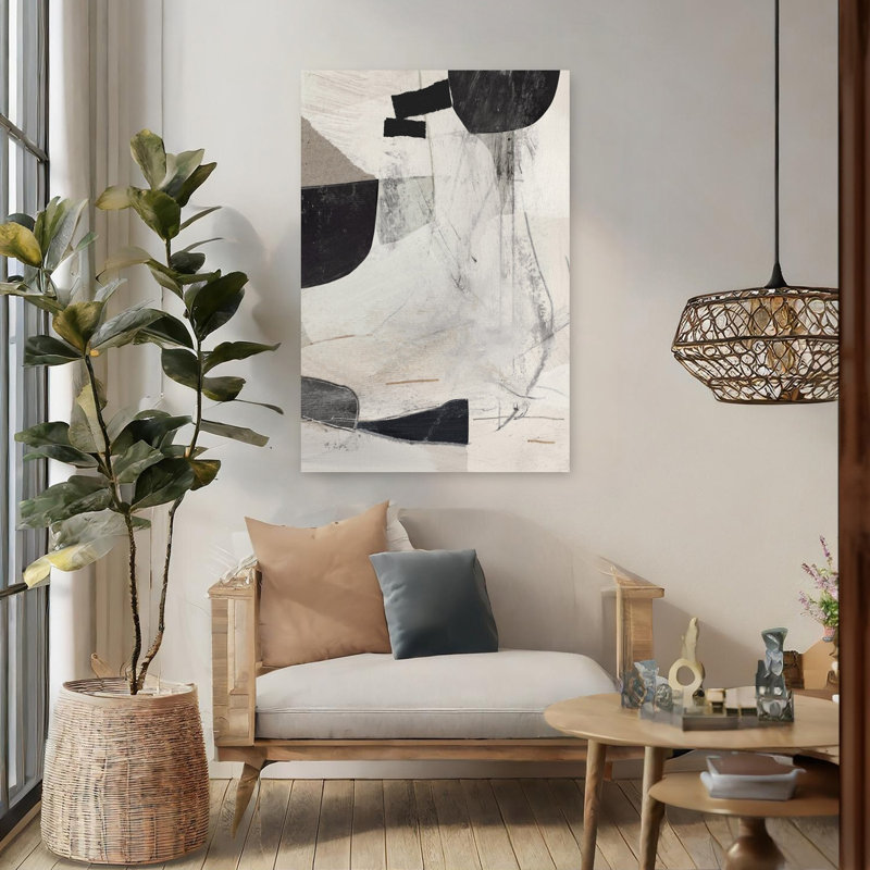 Art contemporain abstrait géométrique contemporain, H 48 po x l 32 po