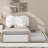 White Upholstered Twin Platform Bed  With Pull-Out Trundle-1299250819-1299250844