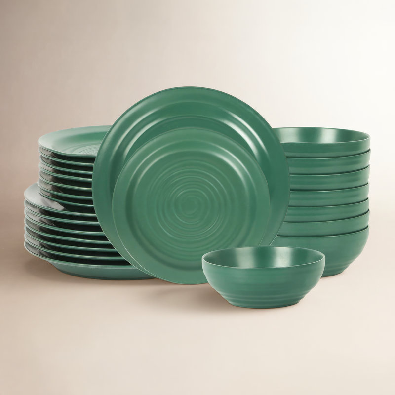 Stone Lain Orbit 24-Piece Dinnerware Set Stoneware, White