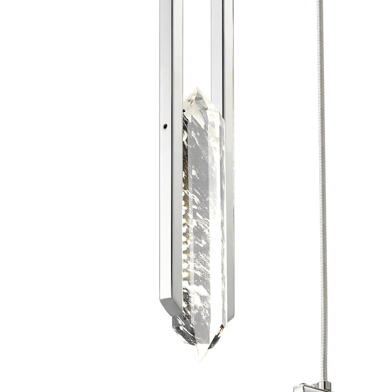 Elysian 5 LED Light Dimmable Chrome Chandelier