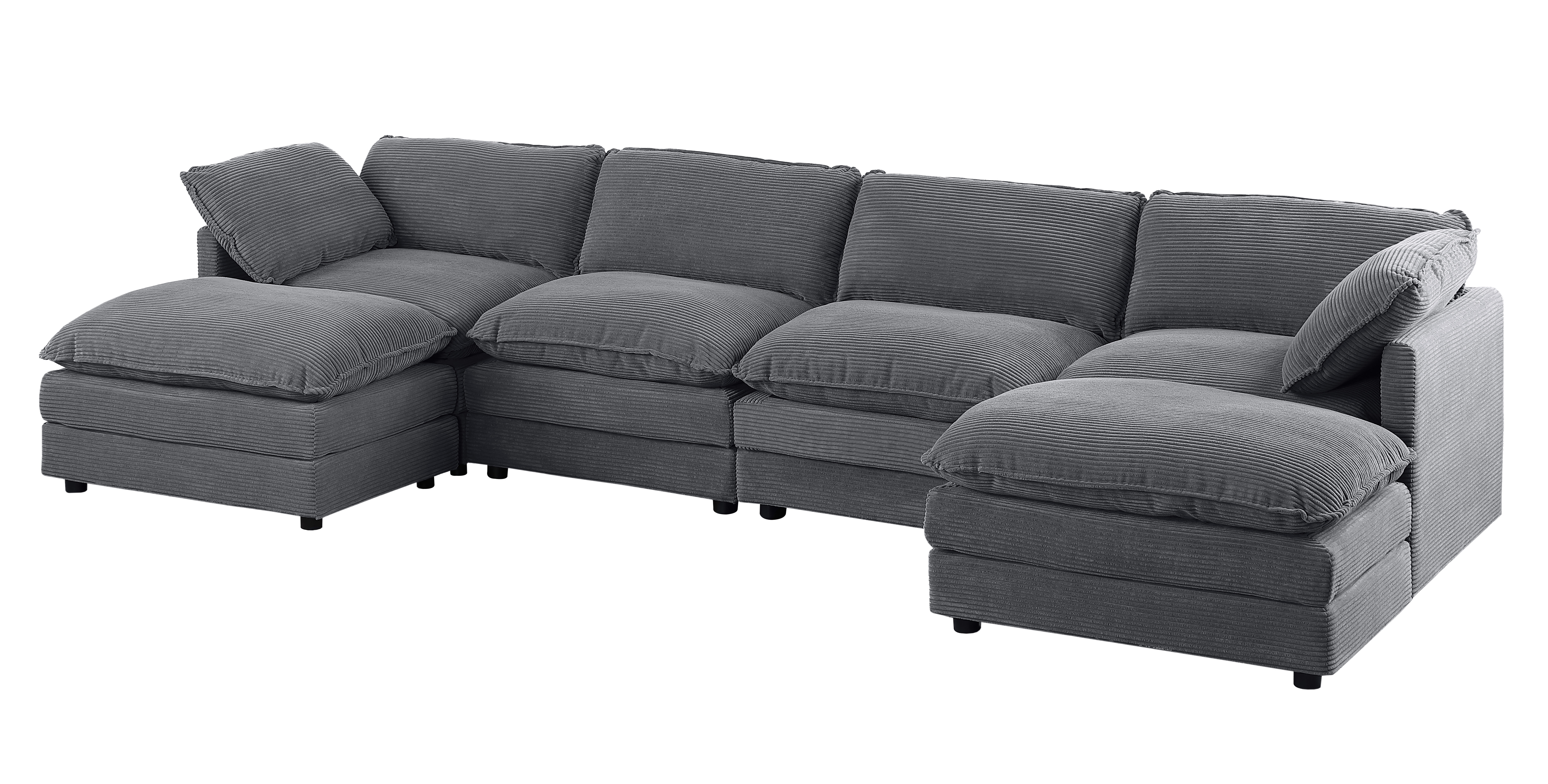 Latitude Run® 6 - Piece 145" U Shape Sectional Sofa Cloud Couch With ...