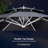 Belmiro 12 Ft Double Top Deluxe Round Solar Powered LED Patio Umbrella with Steel Plate Base-396036108