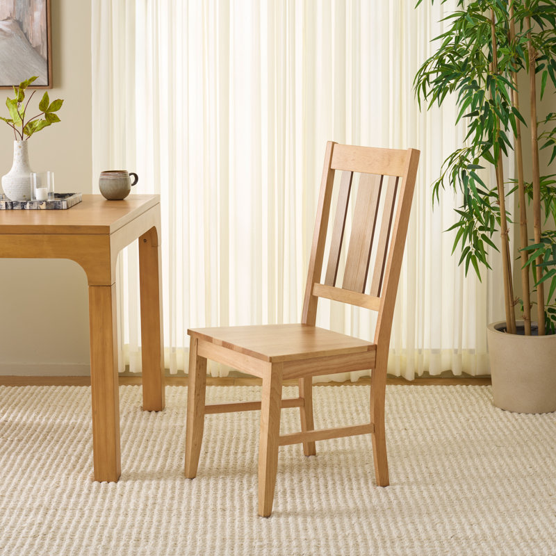Roswitha Slat Back Side Chair, Light Oak
