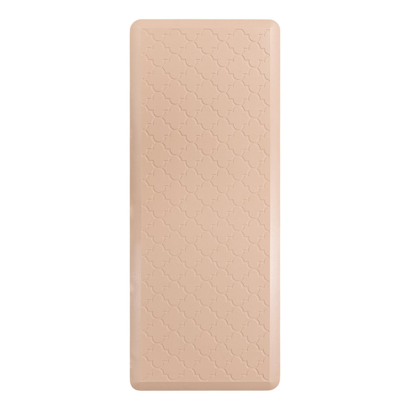 Tapis de cuisine antidérapant Bayonville, Rectangle 2 pi x 5 pi, Beige