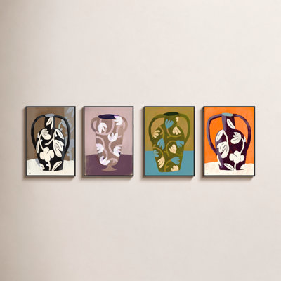 Vases 4-Piece Print Set by Marco Marella