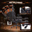 Danetta Big and Tall PU Leather Wide Back Reclining Ergonomic Gaming Chair with Retractable Footrest-210773002