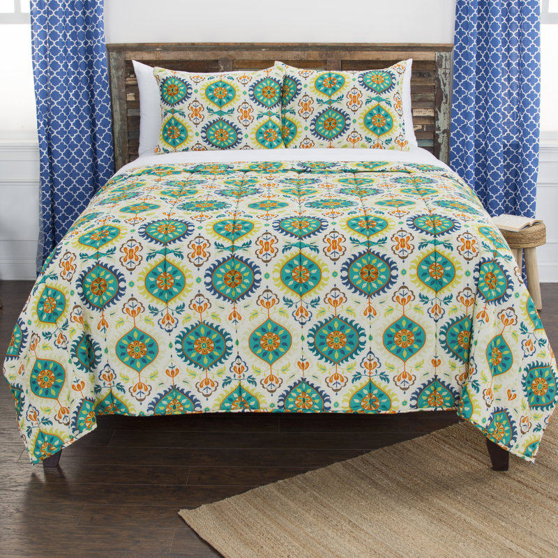 Ensemble de courtepointe réversible 100% coton Maddux Place, Simple