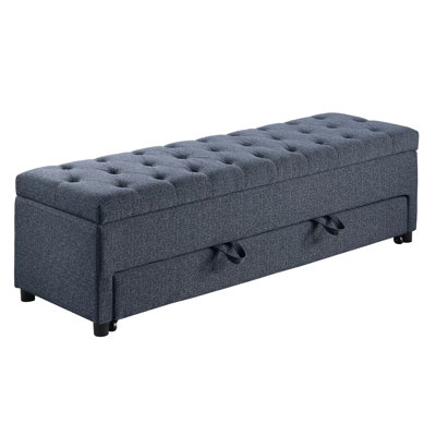Repose-pieds en tissu texturé