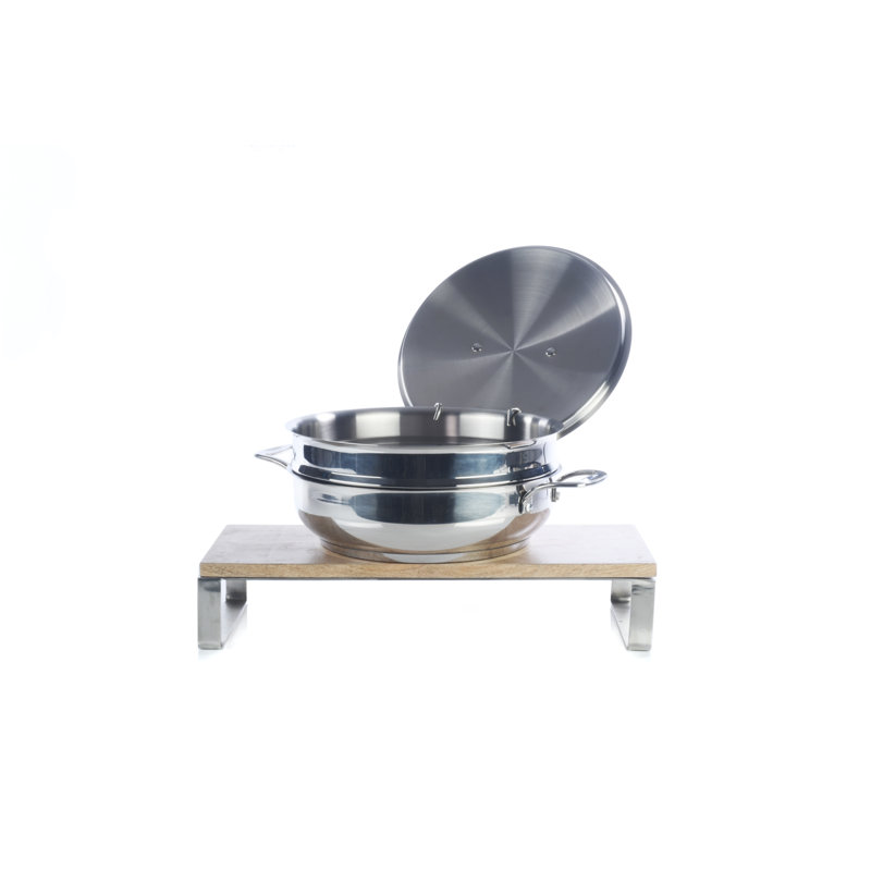 Terra Stainless Steel Saute Pan with Lid, 3 qt.