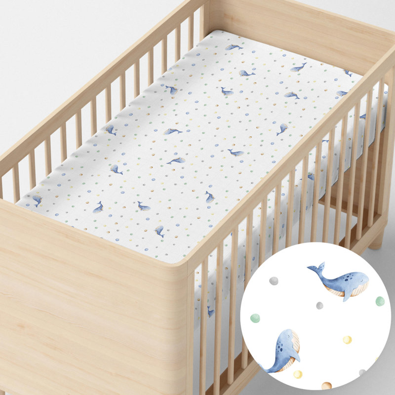 Fearne Floral 100% Cotton - Piece Standard Cot Fitted Sheet, W70 x L140cm