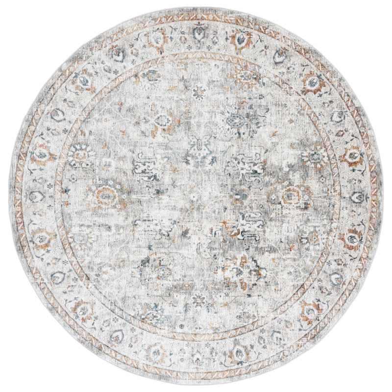 Tapis ivoire / gris clair Dream 727, Rond 6 pi 7 po