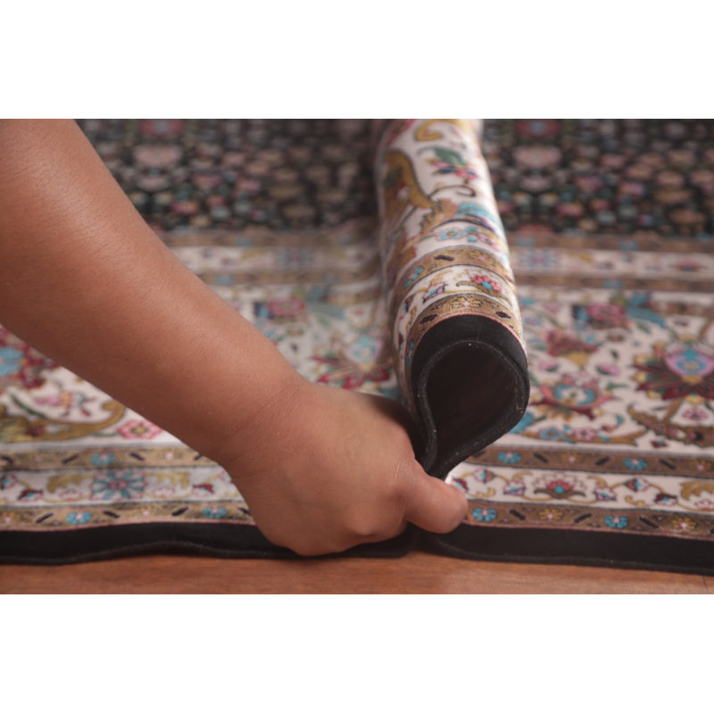 Tapis traditionnel turc noir 10 x 13