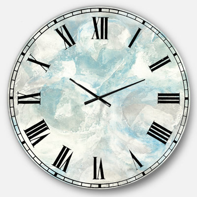 Horloge murale style bord de mer teinte bleu pâle III