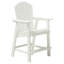 Chaise de bar Hips avec accoudoirs pour toutes les saisons, blanc - meubles de patio, pelouse de 2, terrasse de piscine, facile à assembler, protégé