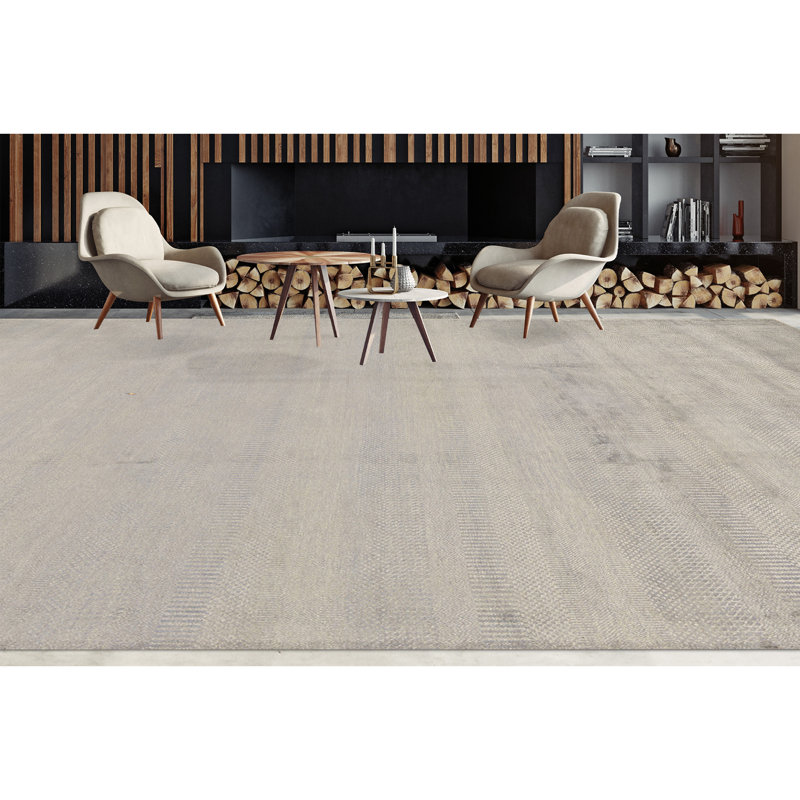 Hand Woven Wool Striped Area Rug