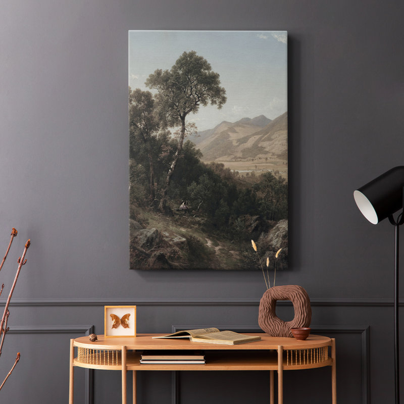 Paysage rétro Cxxxviii - galerie Cavas enveloppé, H 60 po x l 40 po