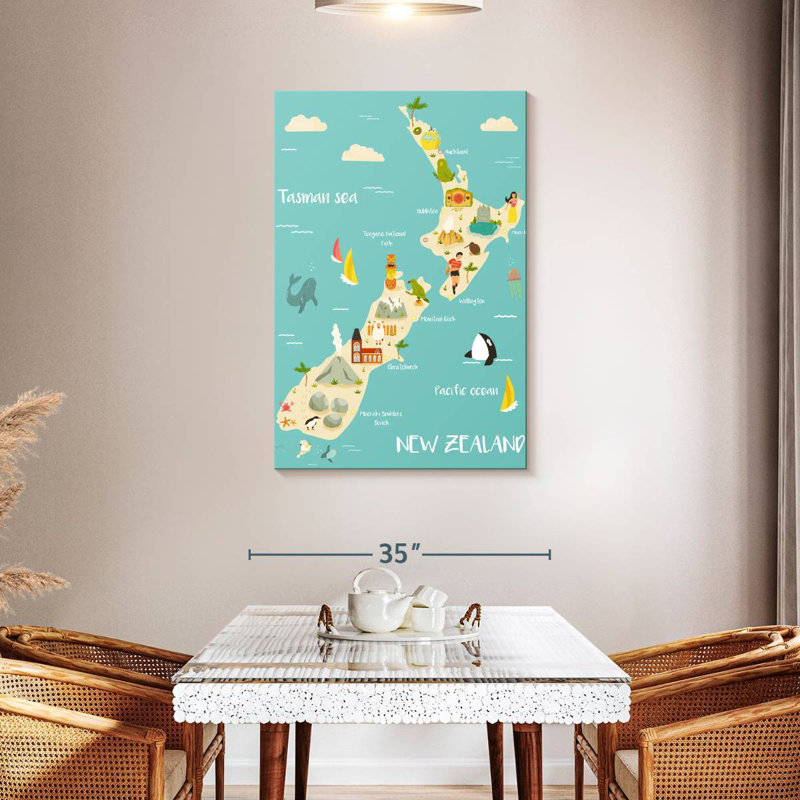 Carte pour enfants Keiri, Nouvelle-Zélande, H 45 po x l 30 po