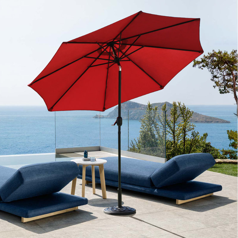 Parasol de marché 9 pi Horicon, Rouge