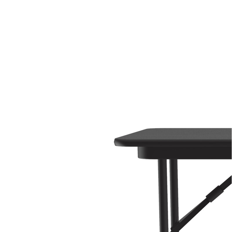 Table pliante rectangulaire 72'', Granite noir, H 26 po x l 36 po x P 24 po