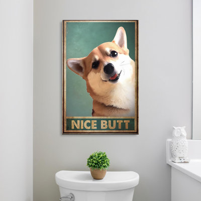 Corgi Nice bout à bout - 1 pièce, impression rectangulaire Pr Corgi Nice bout sur toile, impression