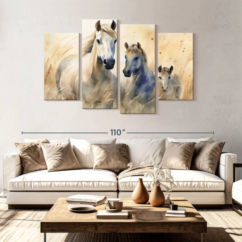 Chevaux Brampt Grassland, H 54 po x l 84 po