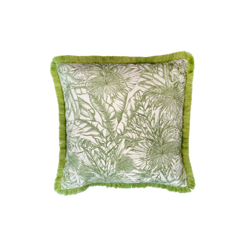 Alexxander Abstract Green Sqaure Throw Cushion