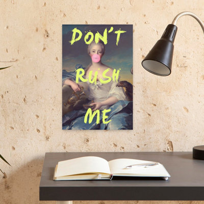 «Don'T Rush Me Portrait Abstract», reproduction d'art mural contemporain