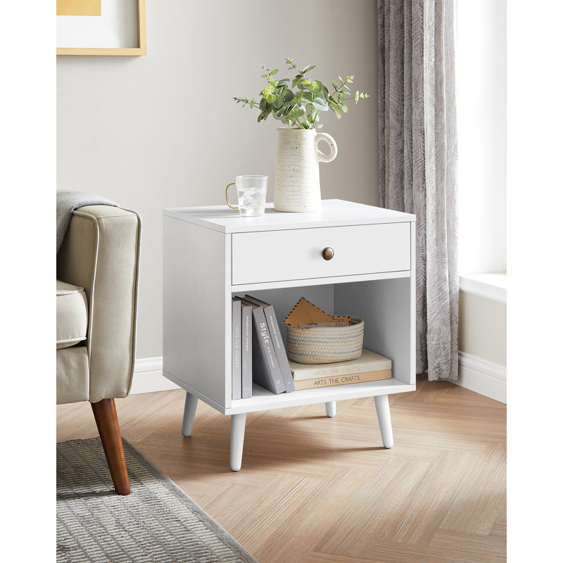 Monterey 50cm W Bedside Table, White