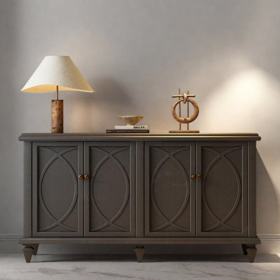 French Vintage Solid Wood Console Cabinet