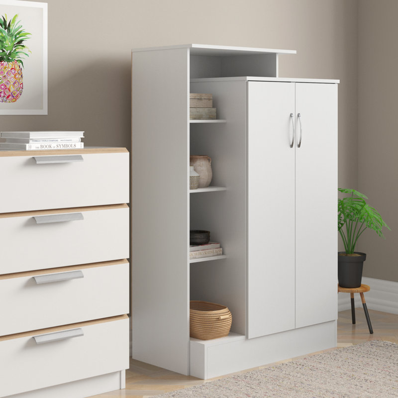 Cascio 2 Door Wardrobe, White Gloss