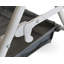 Folding changing table in black and gray steel