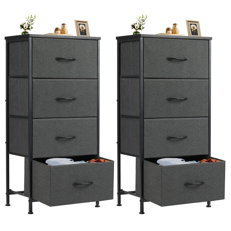 Sybella 8 Drawers Storage Dresser Chest, Gray